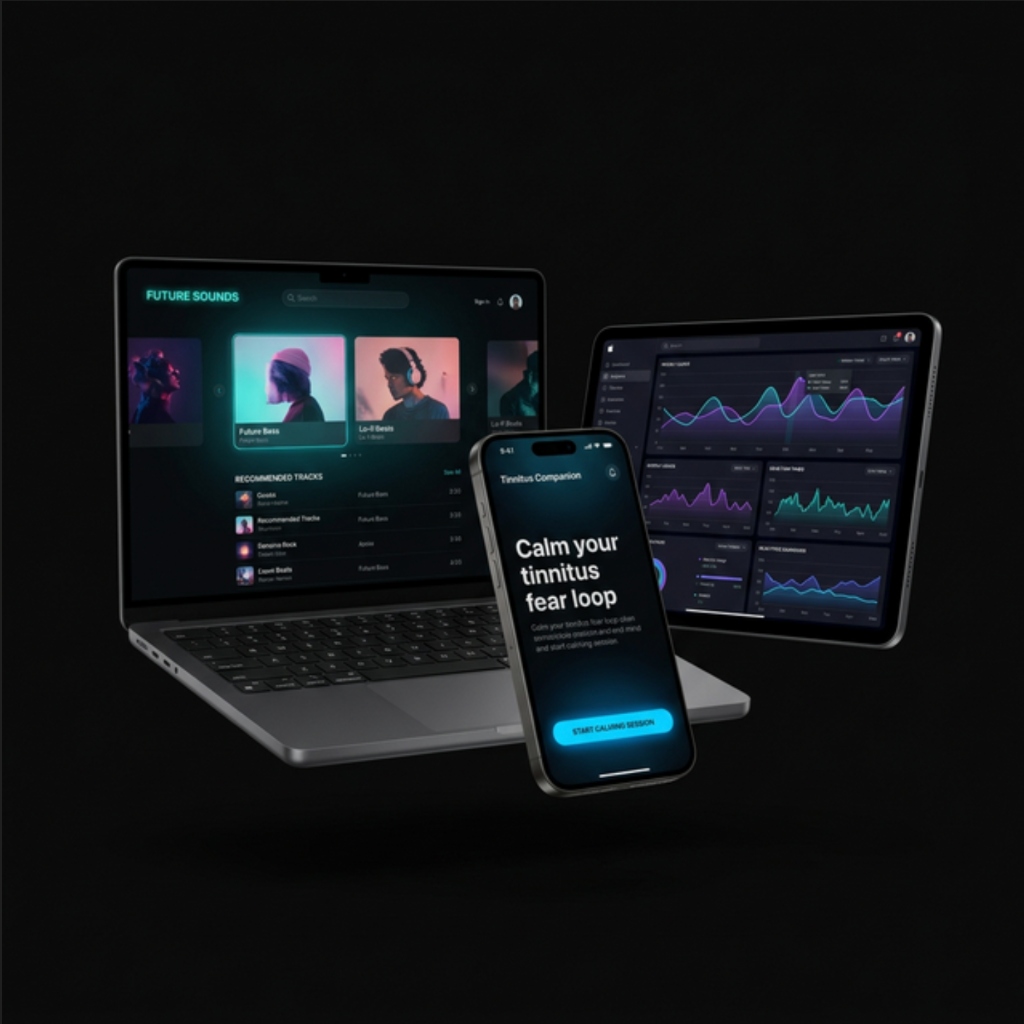 Portfolio showcase on devices